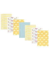 Hudson Baby Cotton Flannel Burp Cloths, My Sunshine Pack