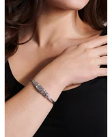 Devata Bali Dragon Skin with Dragon Bone Oval 5mm Chain Bracelet in Sterling Silver