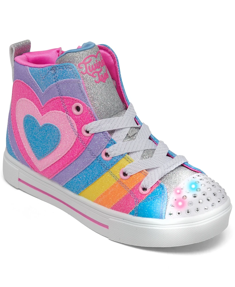 Skechers Little Girl's Twinkle Toes: Hearts - Heart Pop Light Up Casual Sneakers from Finish Line