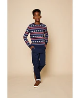 B by Brooks Brothers Big Boys Holiday Jacquard Sweater