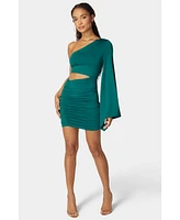 Bebe Women's Flowy One Shoulder Asymmetrical Dress