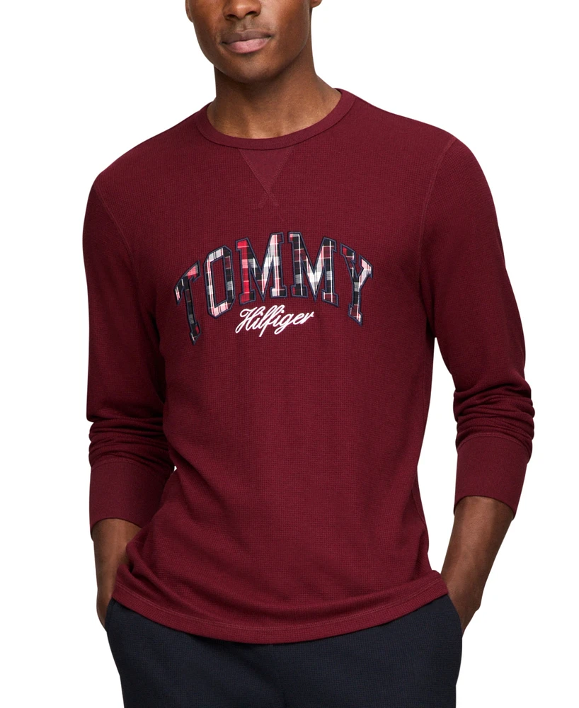 Tommy Hilfiger Men's Thermal Logo Long-Sleeve Pajama Shirt