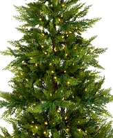 National Tree Company Festive Fern Hinged Tree, 7.5 feet.