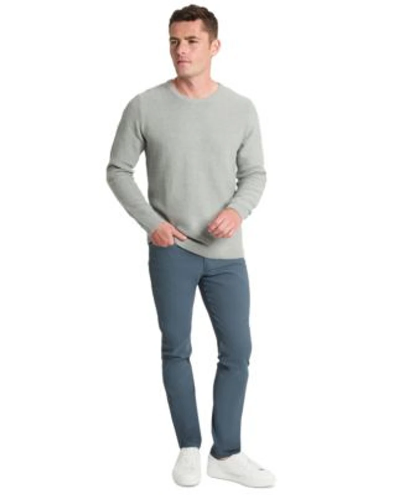 Kenneth Cole Mens Slim Fit Popcorn Crewneck Sweater Slim Tapered Fit Stretch Tech Pants