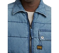 G-Star Raw Men's Padded Zip-Front Denim Bomber Jacket