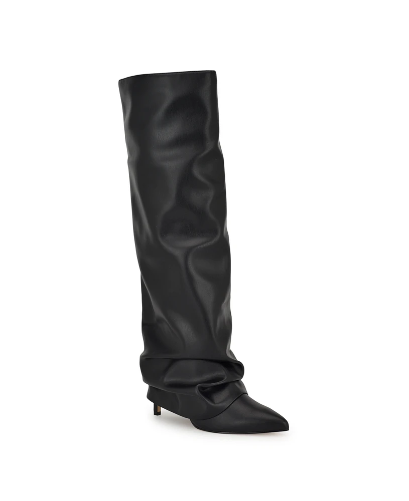 Nine West Women's Randee Pointy Toe Slouchy Knee High Boots