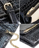 I.n.c. International Concepts Averry Croc Metallic Small Crossbody, Created for Macy's