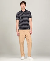 Tommy Hilfiger Men's Regular-Fit Striped Liquid Cotton Polo Shirt