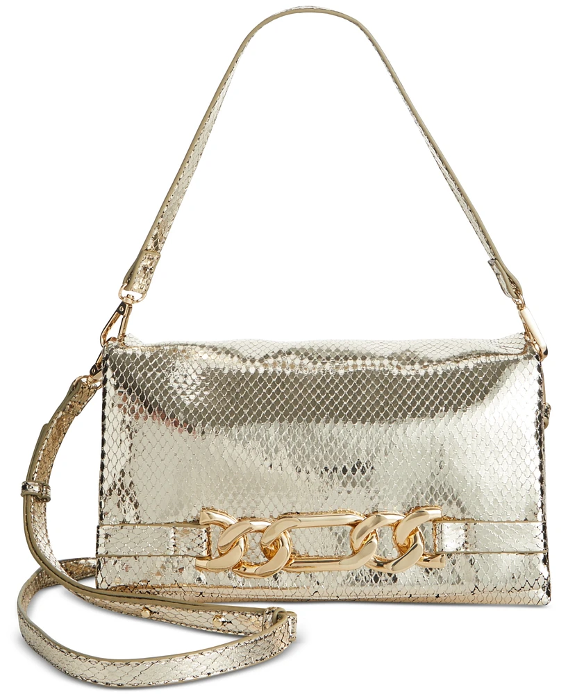 I.n.c. International Concepts Ninah Metallic Snake Clutch, Created for Macy's