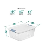 Sterilite 15 Quart Latching Storage Box, Stackable Bin with Latch Lid, 12 Pack