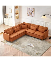 Streamdale Furniture 92" Modern Fabric Sofa with Support Pillow