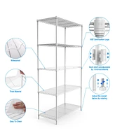 Streamdale Furniture 5 Tier Shelf Wire Shelving Unit