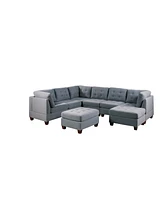 Simplie Fun 9-Piece Modular Sectional Living Room Set