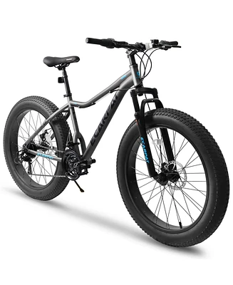 Streamdale Furniture Shock-Absorbing 21-Speed Fat Tire Bike for Off-Road Thrills