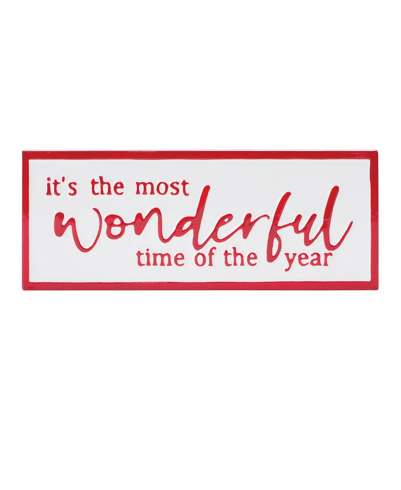 Slickblue It's The Most Wonderful Time Sign 17"l X 6.75"h Metal