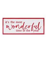 Slickblue It's The Most Wonderful Time Sign 17"l X 6.75"h Metal