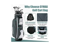 Slickblue 14 Dividers Golf Cart Bag with 7 Zippered Pocket