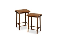 Slickblue Set of 2 Barstools with Removable Cushion and Footrest