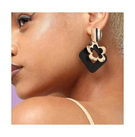 Sohi Women's Contrast Drop Earrings