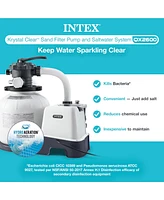 Intex 2,150 Gph 16" Krystal Clear Saltwater System and Sand Filter Pump
