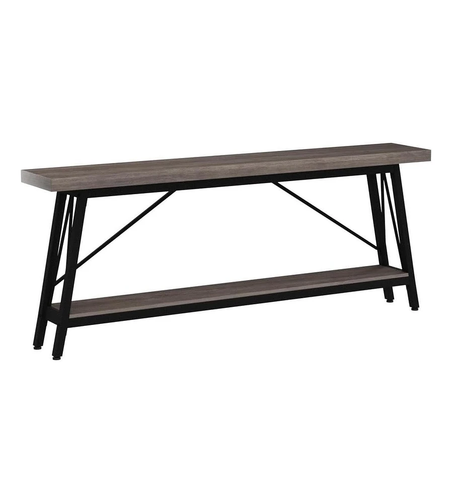 Tribesigns 70.9 Inches Extra Long Sofa Table Behind Couch, Industrial Entry Console Table for Hallway, Entryway, Living Room