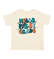 Sweet Wink Toddler Boys Hello First Grade Short Sleeve T-Shirt
