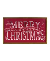 Slickblue Merry Christmas And Happy New Year Sign 23.75"L