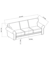 Sugift 94" Faux Leather Sofa