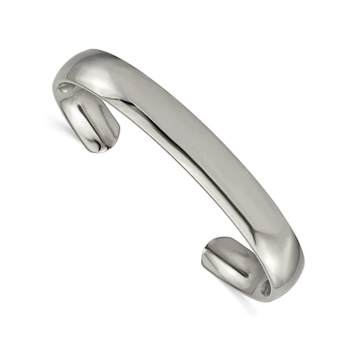 Chisel Titanium Polished Cuff Bangle