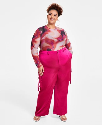 Nina Parker Trendy Plus Size Straight-Leg Cargo Pants