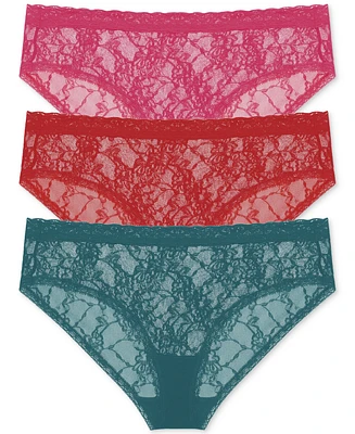 Natori Women's Bliss Allure One Lace Girl Brief 3-Pack Panty 776303MP