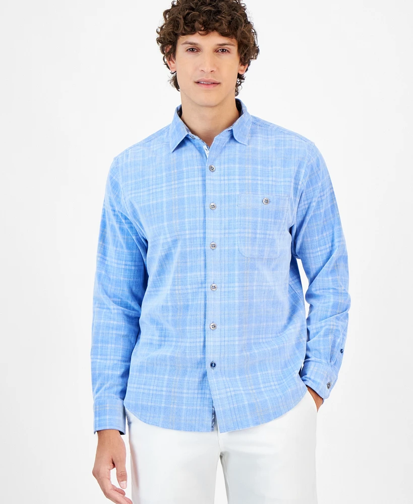 Tommy Bahama Men's Coastline Cord Brissa Check Long-Sleeve Shirt