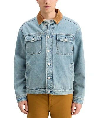 Scotch & Soda Men's Corduroy Collar Denim Jacket