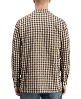 Scotch & Soda Men's Relaxed Fit Seersucker Long Sleeve Button-Front Check Shirt