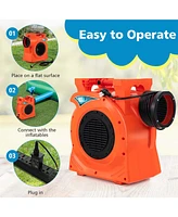 Costway 3 Hp/2200W Air Blower Commercial Inflatable Bounce House Blower for Water Slide