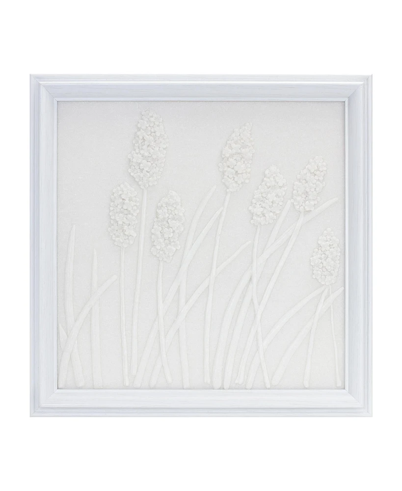 Slickblue Floral Plaque 18.25"sq Resin