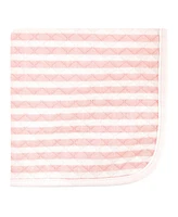 Hudson Baby Infant Girl Quilted Cotton Washcloths, Girl Forest, One Size