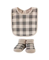 Hudson Baby Cotton Bib and Sock Set