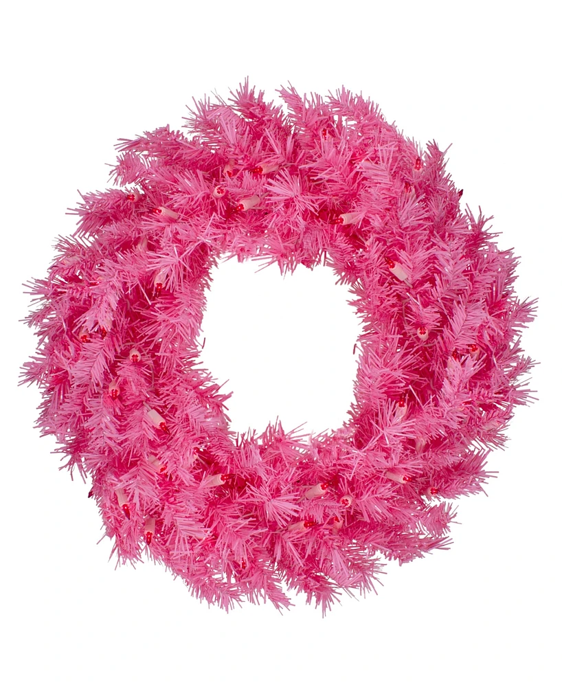 Northlight 24" Pink Spruce Artificial Christmas Wreath