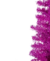 Northlight 4' Pink Artificial Tinsel Christmas Tree Unlit