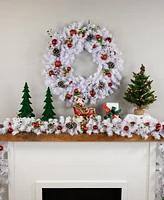 Northlight 24" White Crystal Spruce Artificial Christmas Wreath