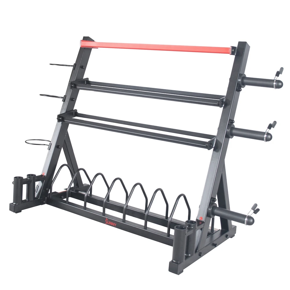 Sunny Health & Fitness All-In-One Weights Storage Rack Stand - Sf-XF920025