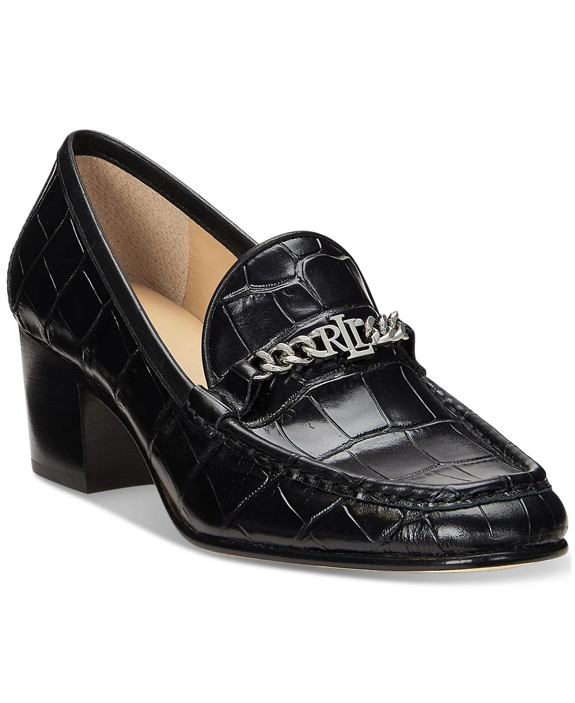 Lauren Ralph Women's Winslet Chain Hardware Loafer Pumps