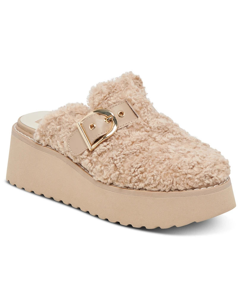 Dolce Vita Women's Lelani Plush Platform Clogs