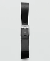 Mango Women's Wide Leather Belt