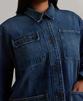 Lauren Ralph Plus Denim Shirt Jacket