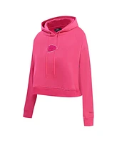 Pro Standard Women's Pink Kansas City Chiefs Triple Cropped Fleece Pullover Hoodie