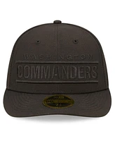 Men's New Era Washington Commanders Black On Ii Low Profile 59Fifty Fitted Hat