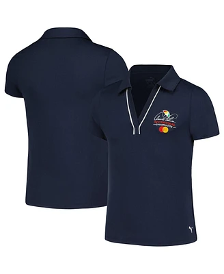 Puma Big Boys and Girls Navy Arnold Palmer Invitational Piped Cloudspun V-Neck Polo
