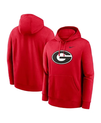 Nike Men's Red Georgia Bulldogs Primetime Evergreen Club Fleece Pullover Hoodie